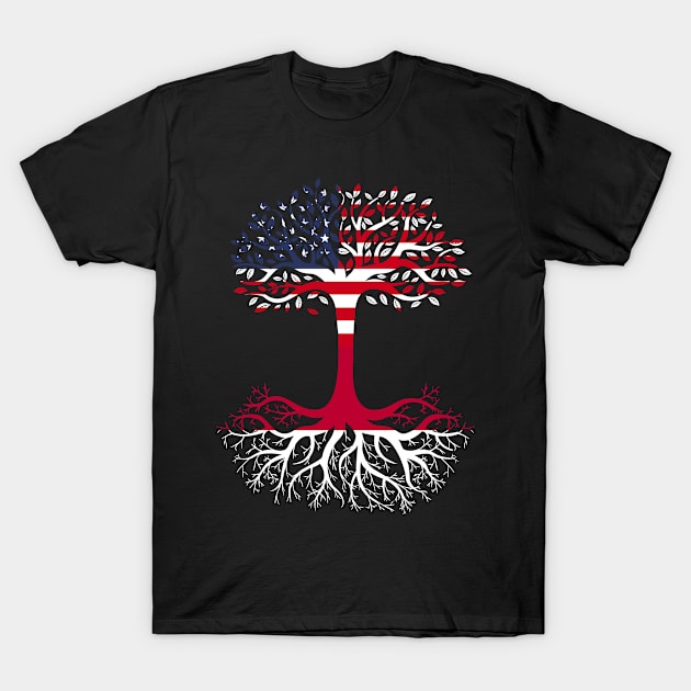 American Grown Indonesia Roots Indonesia Flag T-Shirt by BramCrye